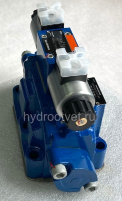 4WEH22E7X/6EG24N9ETK4/B10 - Гидрораспределитель с электроуправлением Ду25 схема E (44), напряжение G24, каналы управления ET - X и Y - внутренние